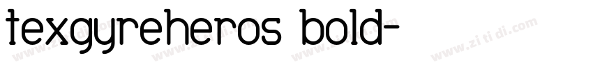 texgyreheros bold字体转换